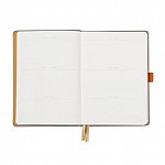 Agenda A5, 120 file, punctat, hardcover, Rhodia Goalbook, bej