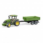 Tractor John Deere 5115M cu remorca basculabila, Bruder