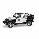 Jeep Wrangler Unlimited Rubicon de politie cu sirena si figurina, Bruder