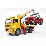 Camion de tractare MAN TGA si vehicul de teren, Bruder