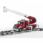 Camion de pompieri Mack Granite cu scara, pompa de apa si sirena, Bruder