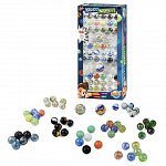Bile de sticla Buki France, set 56 bucati, 2 dimensiuni, diverse culori, plus 6Y