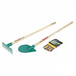 Jucarie Set pentru gradinarit grebla, lopata, manusi, Klein Bosch