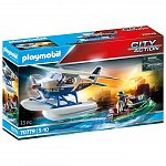 Playmobil City Action - Hidroavionul politiei si hot cu barca, 5 ani plus