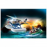 Playmobil City Action - Hidroavionul politiei si hot cu barca, 5 ani plus