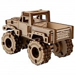 Puzzle mecanic din lemn, Wooden.City, Monster Truck 3 (Jeep Gladiator), 66 piese