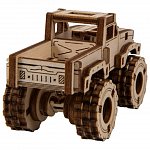 Puzzle mecanic din lemn, Wooden.City, Monster Truck 3 (Jeep Gladiator), 66 piese