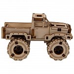 Puzzle mecanic din lemn, Wooden.City, Monster Truck 3 (Jeep Gladiator), 66 piese