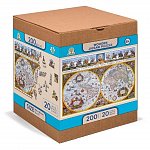 Puzzle 3D din lemn, Harta antica Nova Terrarium M, 200 piese, 0102-M Wooden.City