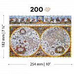Puzzle 3D din lemn, Harta antica Nova Terrarium M, 200 piese, 0102-M Wooden.City