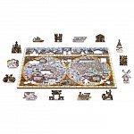 Puzzle 3D din lemn, Harta antica Nova Terrarium M, 200 piese, 0102-M Wooden.City