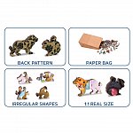 Puzzle 3D din lemn, Animale de companie nebune M, 200 piese, 0067-M Wooden.City