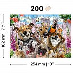 Puzzle 3D din lemn, Animale de companie nebune M, 200 piese, 0067-M Wooden.City