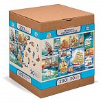 Puzzle 3D din lemn, Barca de navigat M, 200 piese, 0054-M Wooden.City