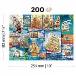 Puzzle 3D din lemn, Barca de navigat M, 200 piese, 0054-M Wooden.City