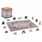Puzzle 3D din lemn, Harta epocii de explorare M, 200 piese, 0101-M Wooden.City