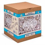 Puzzle 3D din lemn, Harta epocii de explorare M, 200 piese, 0101-M Wooden.City