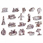 Puzzle 3D din lemn, Harta epocii de explorare M, 200 piese, 0101-M Wooden.City