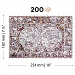 Puzzle 3D din lemn, Harta epocii de explorare M, 200 piese, 0101-M Wooden.City