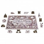 Puzzle 3D din lemn, Harta epocii de explorare M, 200 piese, 0101-M Wooden.City