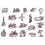 Puzzle 3D din lemn, Harta epocii de explorare L, 505 piese, 505-0101-L Wooden.City
