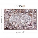 Puzzle 3D din lemn, Harta epocii de explorare L, 505 piese, 505-0101-L Wooden.City