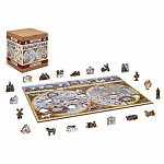 Puzzle 3D din lemn, Harta antica Nova Terrarium L, 505 piese, 505-0102-L Wooden.City