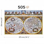 Puzzle 3D din lemn, Harta antica Nova Terrarium L, 505 piese, 505-0102-L Wooden.City