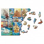 Puzzle 3D din lemn, Barca de navigat L, 505 piese, 505-0054-L Wooden.City