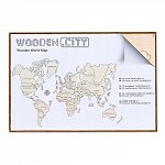 Puzzle 3D din lemn, Harta lumii L, 31 piese, WM502 Wooden.City