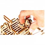 Puzzle mecanic din lemn, Wooden.City, Tramvai cu sine City Tram, 273 piese