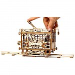 Puzzle mecanic din lemn, Wooden.City, Tramvai cu sine City Tram, 273 piese