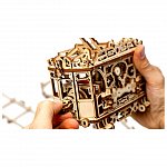 Puzzle mecanic din lemn, Wooden.City, Tramvai cu sine City Tram, 273 piese