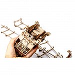 Puzzle mecanic din lemn, Wooden.City, Tramvai cu sine City Tram, 273 piese
