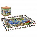 Puzzle 3D din lemn, Harta regatul animalelor XL, 600 piese, 0014-XL Wooden.City