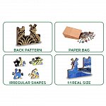 Puzzle 3D din lemn, Harta regatul animalelor XL, 600 piese, 0014-XL Wooden.City