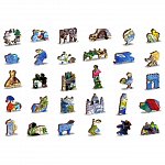 Puzzle 3D din lemn, Harta regatul animalelor XL, 600 piese, 0014-XL Wooden.City