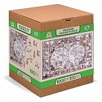 Puzzle 3D din lemn, Harta epocii de explorare XL, 1010 piese, 1010-0101-XL Wooden.City