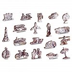 Puzzle 3D din lemn, Harta epocii de explorare XL, 1010 piese, 1010-0101-XL Wooden.City