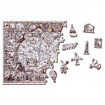 Puzzle 3D din lemn, Harta epocii de explorare XL, 1010 piese, 1010-0101-XL Wooden.City