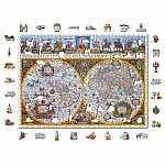 Puzzle 3D din lemn, Harta antica Nova Terrarium XL, 750 piese, 750-0102-XL Wooden.City