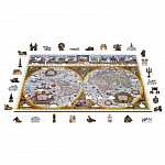 Puzzle 3D din lemn, Harta antica Nova Terrarium XL, 750 piese, 750-0102-XL Wooden.City