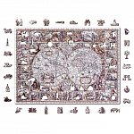 Puzzle 3D din lemn, Harta epocii de explorare XL, 750 piese, 750-0101-XL Wooden.City