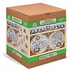 Puzzle 3D din lemn, Harta antica Nova Terrarium XL, 1010 piese, 1010-0102-XL Wooden.City