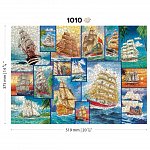 Puzzle 3D din lemn, Barca de navigat XL, 1010 piese, 1010-0054-XL Wooden.City