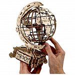 Puzzle mecanic din lemn, Wooden.City, Globul pamantesc, 231 piese