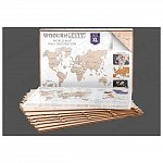 Puzzle 3D din lemn, Harta lumii XL, 43 piese, WM503 Wooden.City