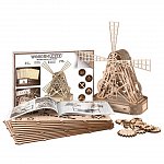 Puzzle mecanic din lemn, Wooden.City, Moara, 222 piese