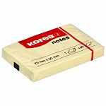 Notite adezive Kores, 50 x 75 mm, 100 file, galben