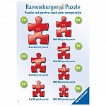 Puzzle Ravensburger - Puzzle and Play - Barca piratilor, set 2 puzzle-uri x 24 piese, plus 4Y